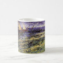 Seascape at Saintes-Maries by Vincent van Gogh Mugs