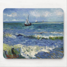 Seascape at Saintes Maries - Vincent Van Gogh Mousepads