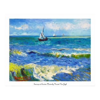 Seascape at Saintes-Maries Vincent Van Gogh Posters