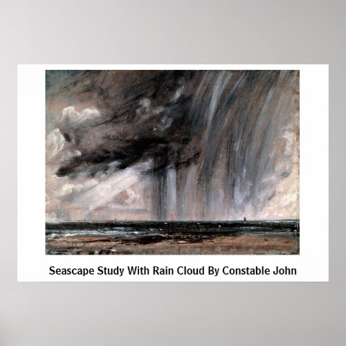 Seascape Study With Rain Cloud By Constable John Posters