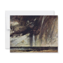 Seascape Study With Rain Cloud, Seascape With Rain Custom Announcement