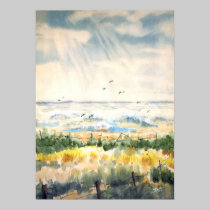 Seascape with fence posters