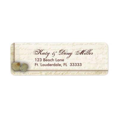 Seashell address labels