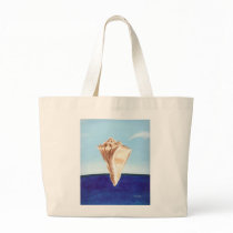 Seashell and ocean beach canvas bags