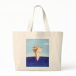 Seashell and ocean beach canvas bags