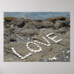 Seashell Art on the Beach Print