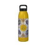 Seashell Art Yellow Aluminum Water Bottle