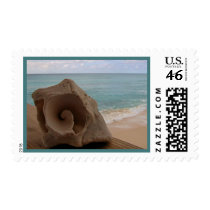 Seashell Beach Paradise Postage Stamps