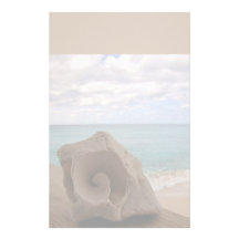 Seashell Beach Paradise Stationery