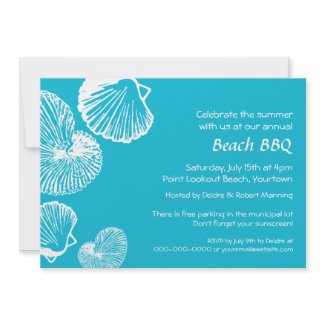 Seashell Beach Party Invitation invitation