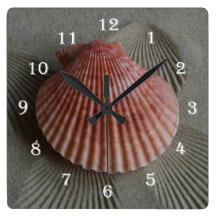 Seashell Beach Wall Clock
