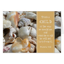 Seashell Christian Teacher Thank You Card