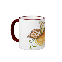 Seashell Cluster mugs by FractaGifts Seashell Cluster mugs