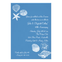 Seashell Collection Anniversary Party Invitation