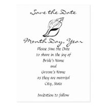Seashell/Conch Save the Date postcards