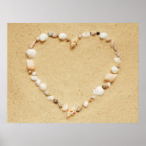 Seashell Heart Poster