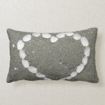Seashell heart throw pillow