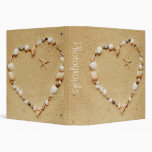 Seashell Heart with Starfish 1.5" Photo Album 3 Ring Binder