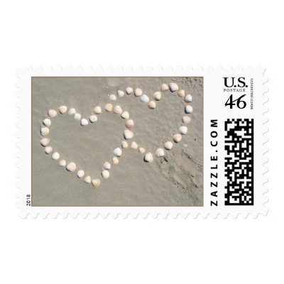 Seashell Hearts in the Sand Stamps