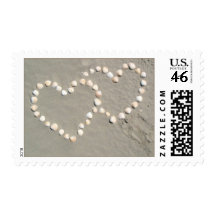 Seashell Hearts in the Sand Stamps