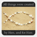 Seashell Ichthys Colossians 1:16 Sticker