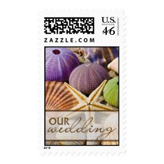Seashell Our Wedding Postage stamp
