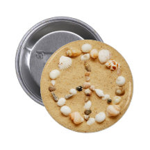 Seashell Peace Sign Button