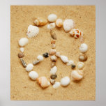 Seashell Peace Sign Poster