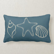 Seashell Starfish Pillow throwpillow