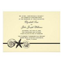 Seashell Treasures Wedding Invitation