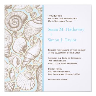 Seashell Wedding Invitation