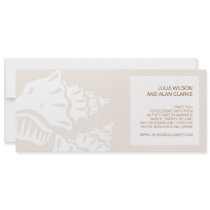 Seashell Wedding Invitations Elegant Modern Design