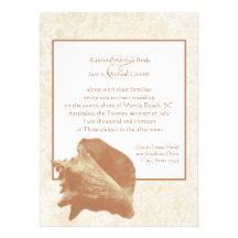 Seashell/ Wedding Personalized Invites