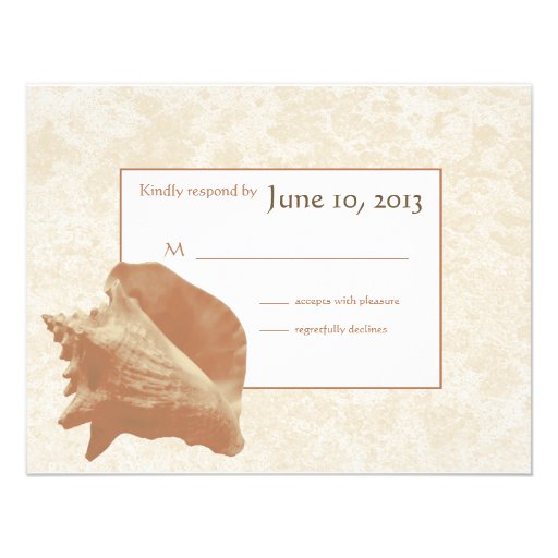 Seashell Wedding Response Announcement