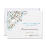 Seashell Wedding Response Card invitation