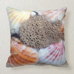 Seashells 2 throw pillows