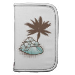 seashells and palmtree 4 orange folio planners