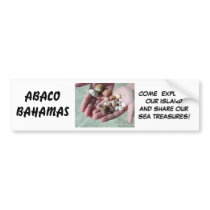 SEASHELLS BUMPER STICKER OF ABACO, BAHAMAS