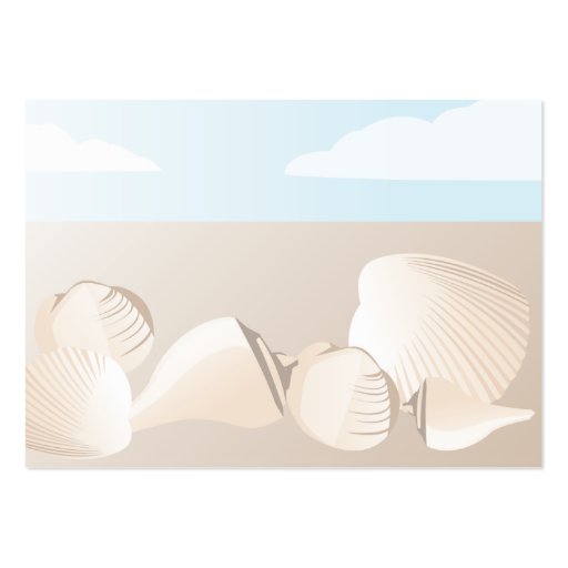 Seashells - Chubby Business Card Templates (back side)