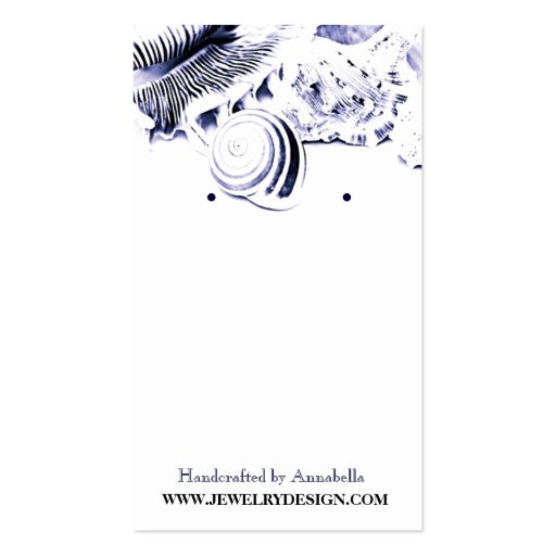 Seashells Earring Holder Business Cards