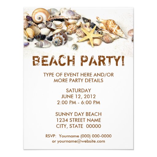 Seashells Invitation