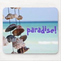seashells on sea background mouse pads