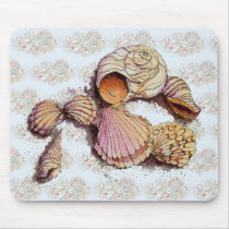 SEASHELLS  PAD by SHARON SHARPE mousepads