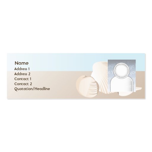 Seashells - Skinny Business Card Template (front side)