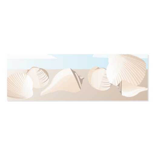 Seashells - Skinny Business Card Template (back side)