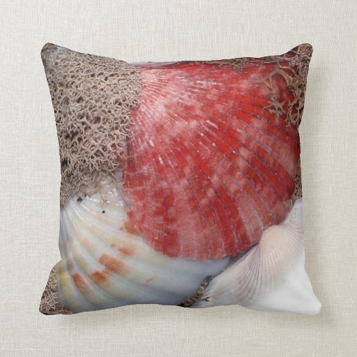 Seashells Throw Pillows Zazzle