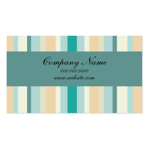 Seashore Stripes Pattern Business Cards (front side)