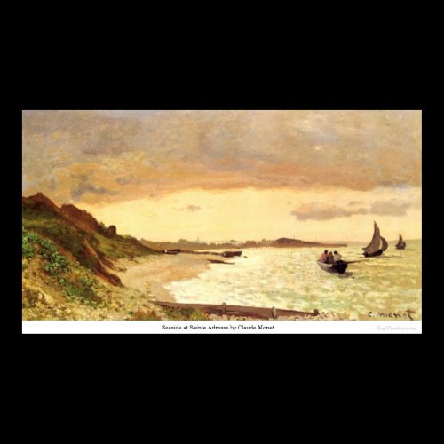 Seaside at Sainte Adresse by Claude Monet Print