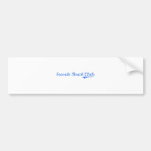 Seaside Beach Club Rhode Island Classic Design Bumper Stickers