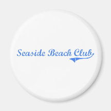 Seaside Beach Club Rhode Island Classic Design Fridge Magnet